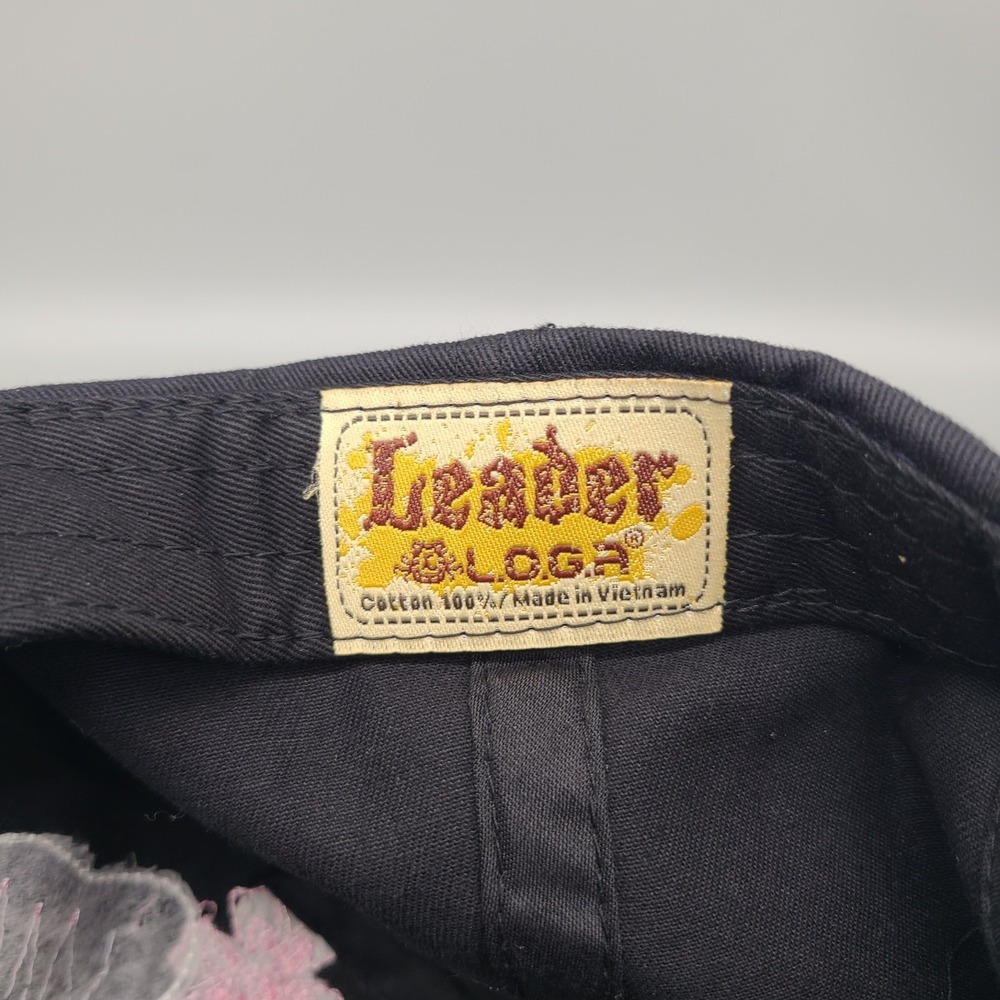 Leader Hat Womens Black Butterfly Flower Distressed Buckle Cotton - Picture 6 of 6